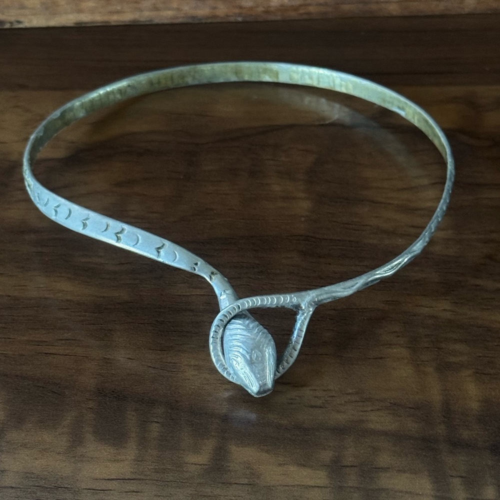 Silver Snake Choker Necklace